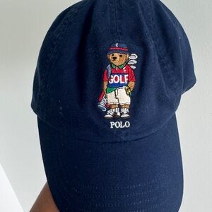 Polo by Ralph Lauren Navy Blue Cap with Embroidered Bear